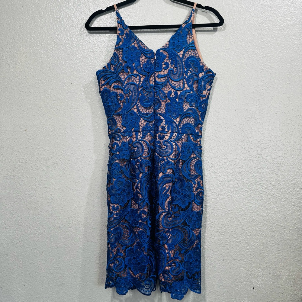Dress the Population Allie Blue Lace Dress Size Medium - Picture 8 of 15